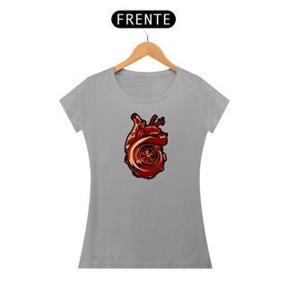 Nome do produtoCamiseta baby long Feminina - Coração Turbinado