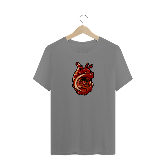 Camiseta plus size - Coração Turbinado