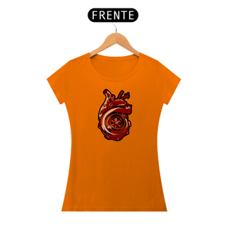 Nome do produtoCamiseta baby long Feminina - Coração Turbinado