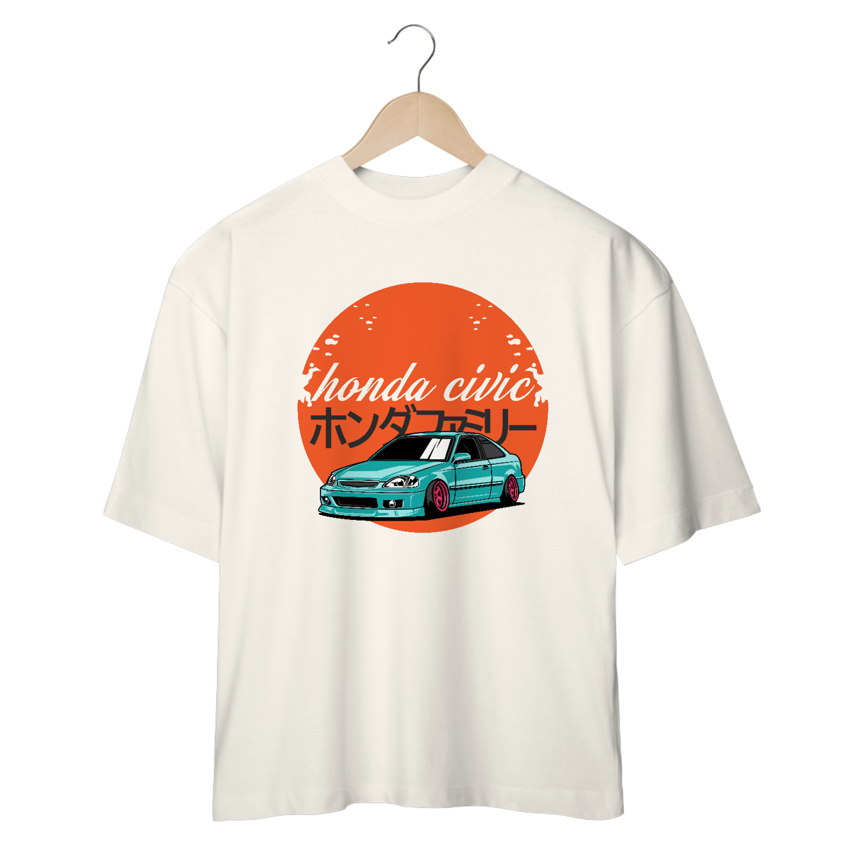 Nome do produto: Camiseta automotiva - Honda Civic Oversized
