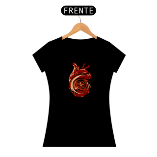 Nome do produtoCamiseta baby long Feminina - Coração Turbinado