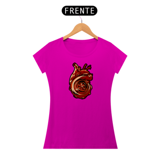 Nome do produtoCamiseta baby long Feminina - Coração Turbinado