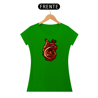 Nome do produtoCamiseta baby long Feminina - Coração Turbinado
