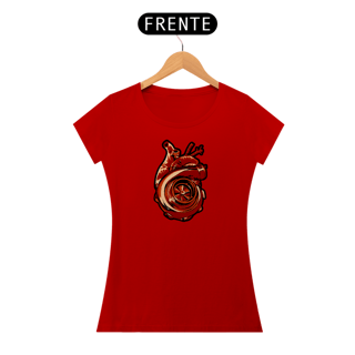 Nome do produtoCamiseta baby long Feminina - Coração Turbinado