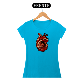 Nome do produtoCamiseta baby long Feminina - Coração Turbinado