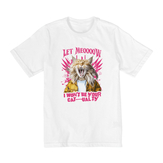 Nome do produto Camiseta Infantil Let Meow Rosa