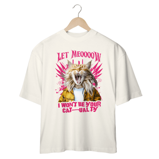 Nome do produto Camiseta Oversized Let Meow Rosa