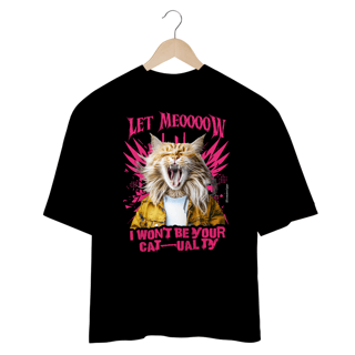 Nome do produto Camiseta Oversized Let Meow Rosa