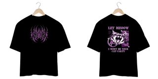 Nome do produto Camiseta Oversized Let Meow Roxo