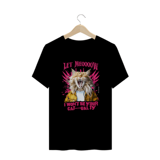Nome do produto Camiseta Plus Size Let Meow Rosa