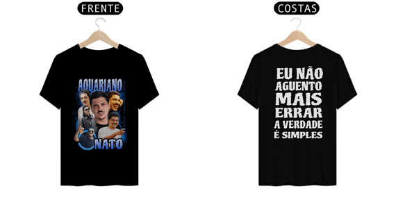 CAMISA PREMIUM AQUARIANO NATO / FRENTE E COSTA