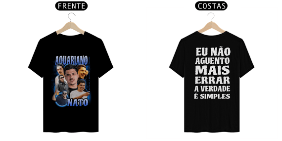 CAMISETA FRENTE E COSTA AQUARIANO NATO