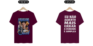 Nome do produto CAMISETA FRENTE E COSTA AQUARIANO NATO