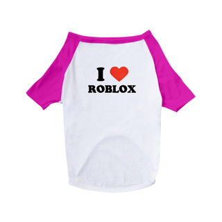 Nome do produto T-Shirt Pet I love Roblox