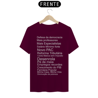 Nome do produto Camiseta Realizações Lula 3