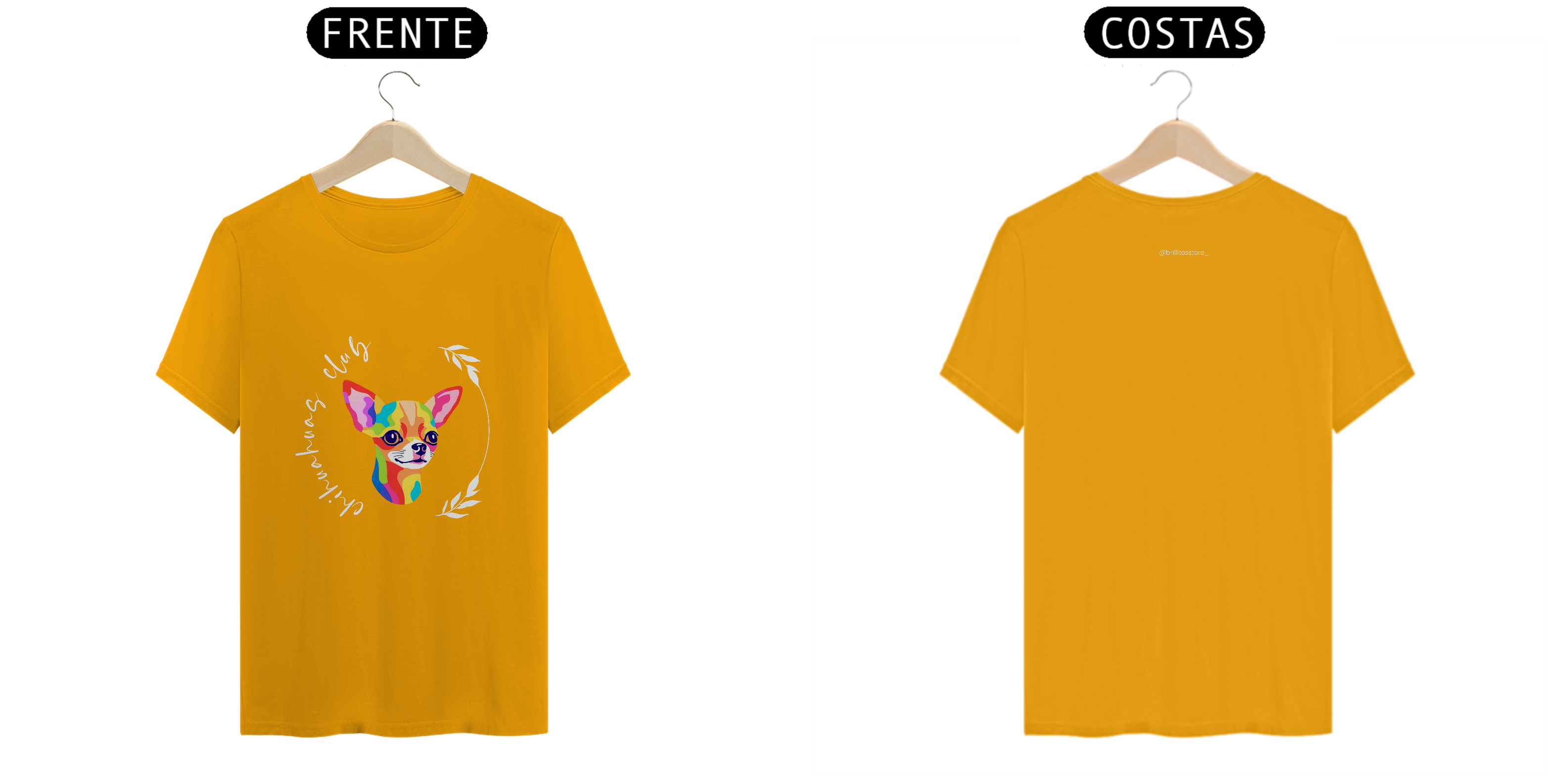 T- shirt Quality - Chihuahua CLUB / PELO CURTO - COLORIDO