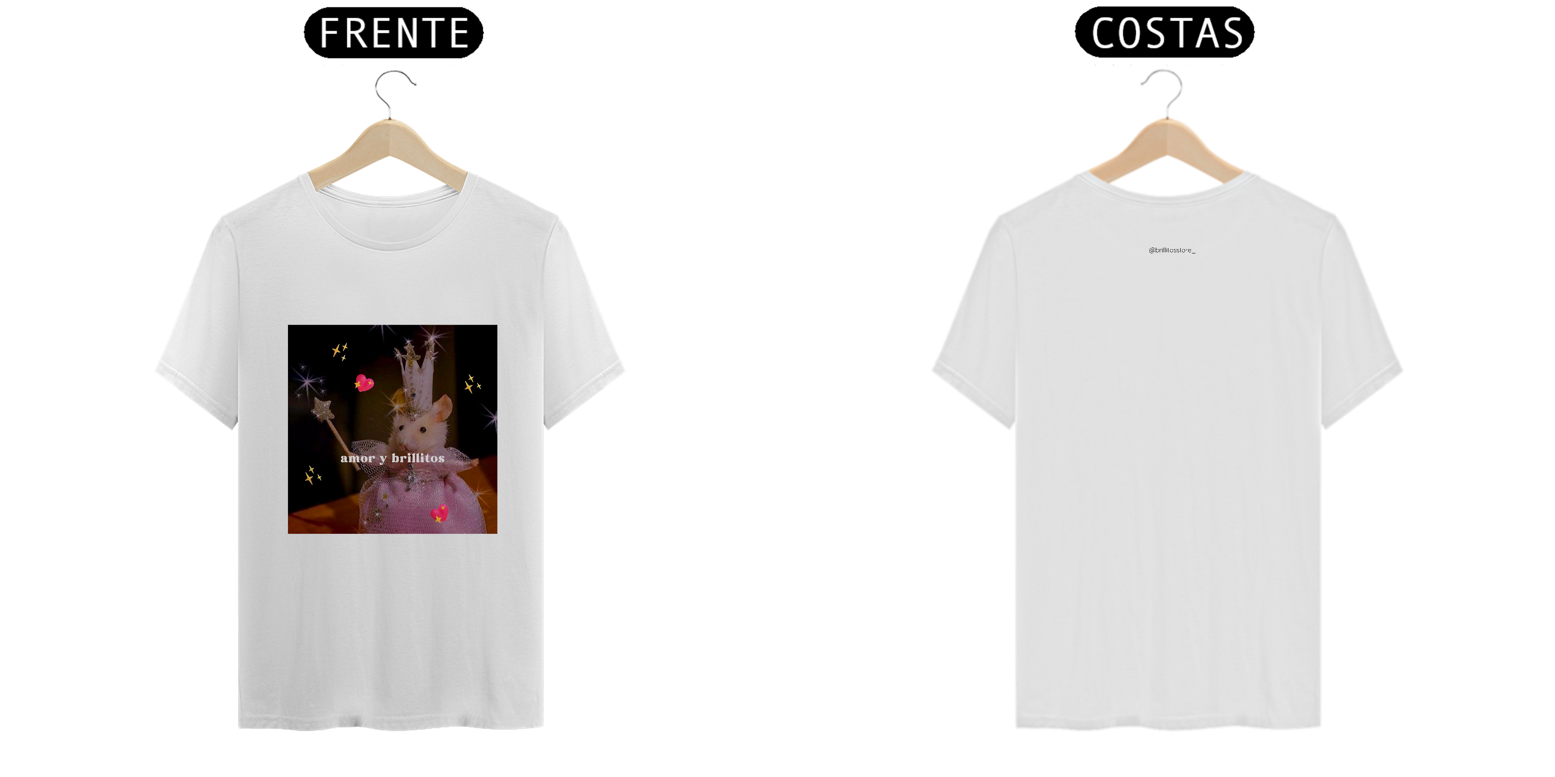 T- shirt Quality - Amor y Brillitos - BRANCO