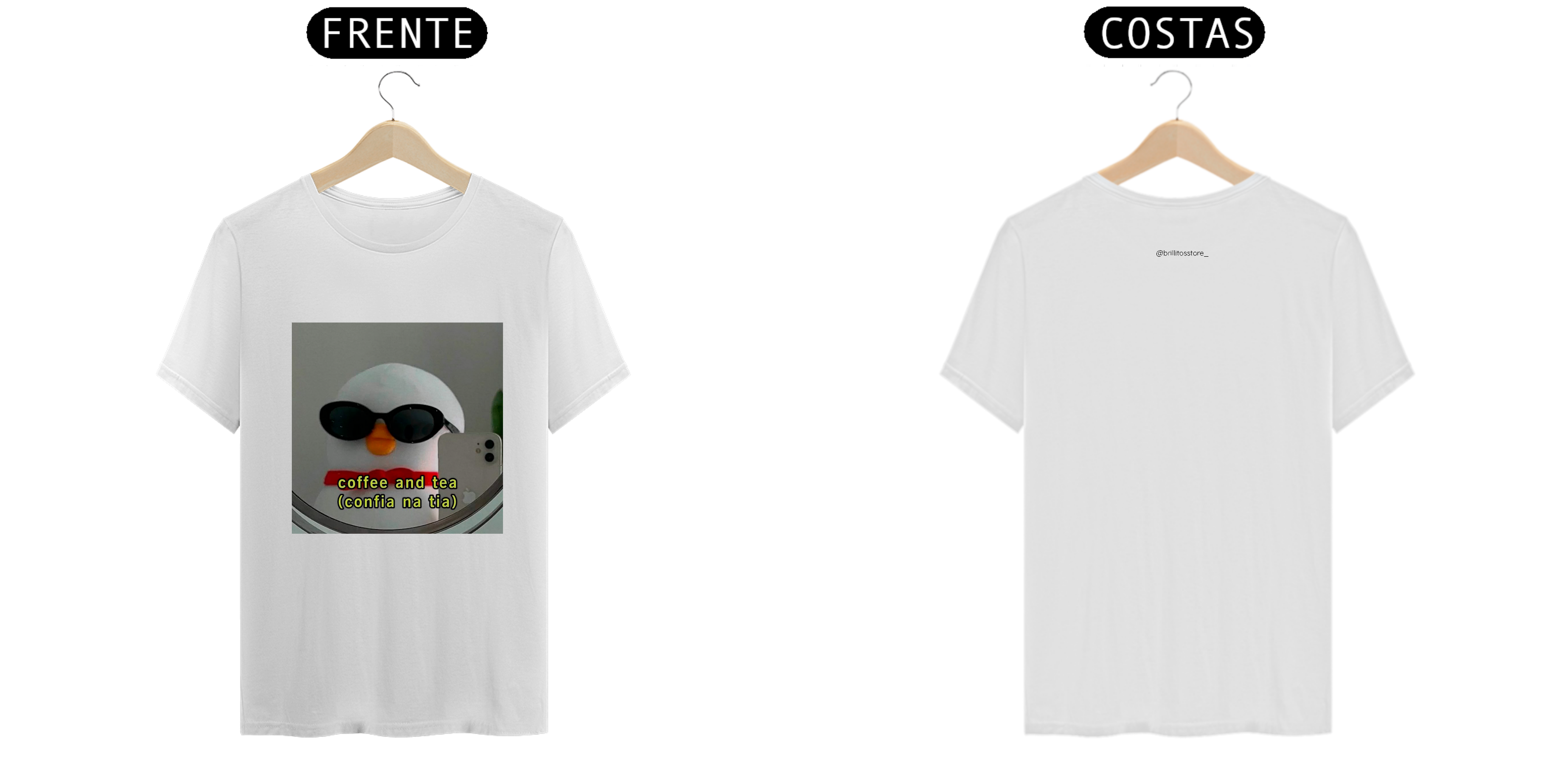 T- shirt Quality - Confia na tia - BRANCO