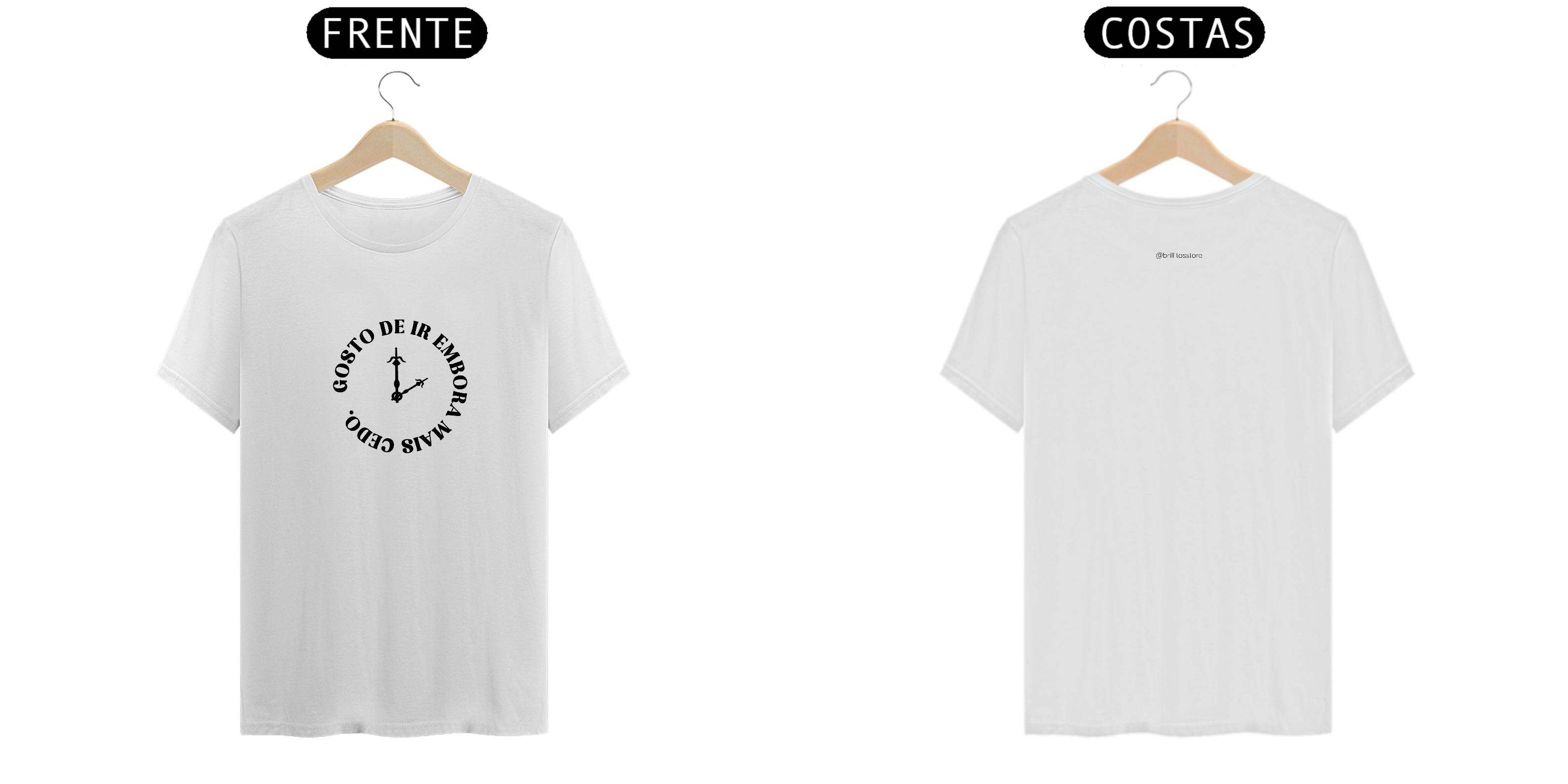 T- shirt Quality - Gosto de ir embora cedo - BRANCO