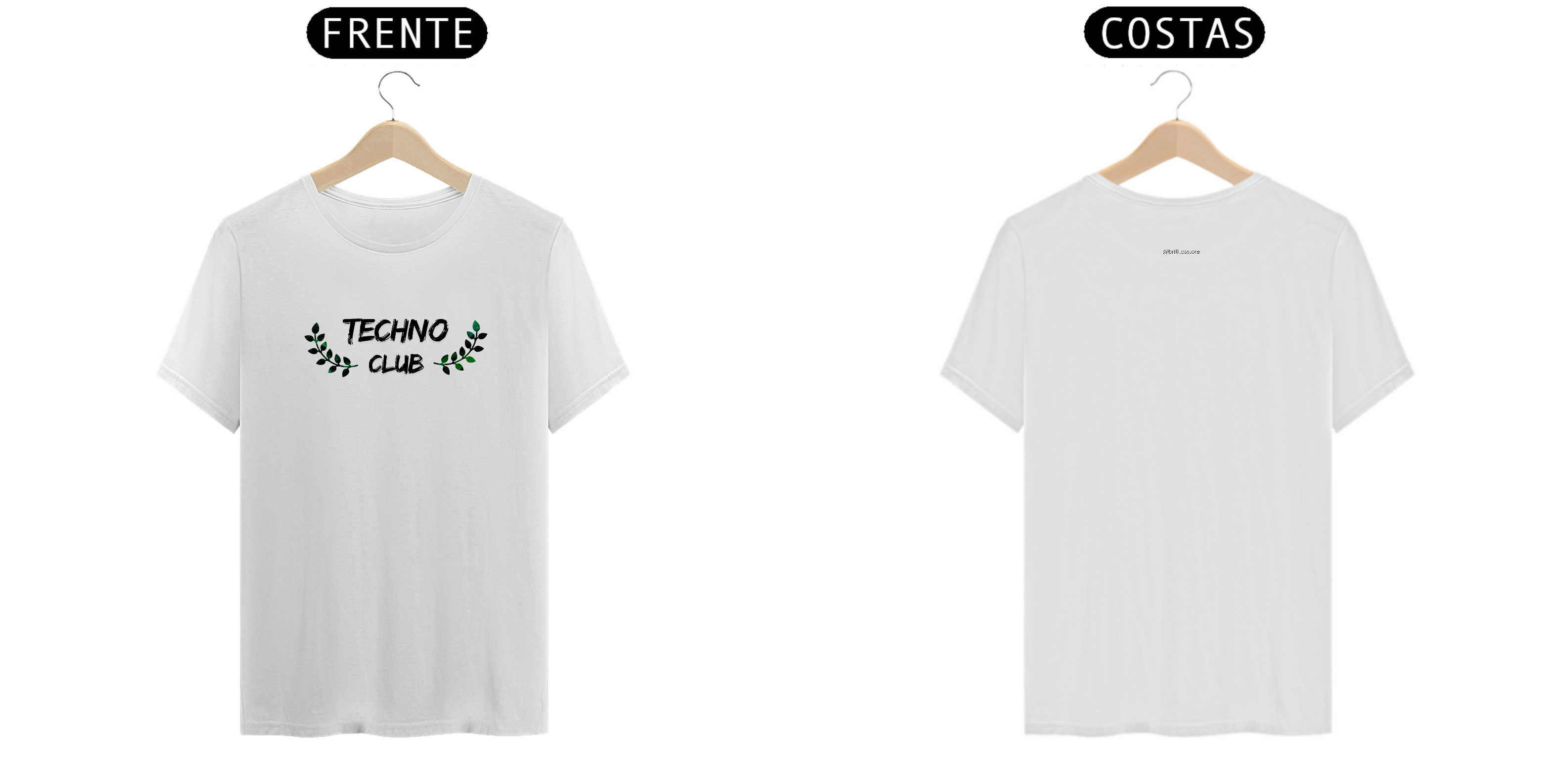 T- shirt Quality - Techno club - BRANCO
