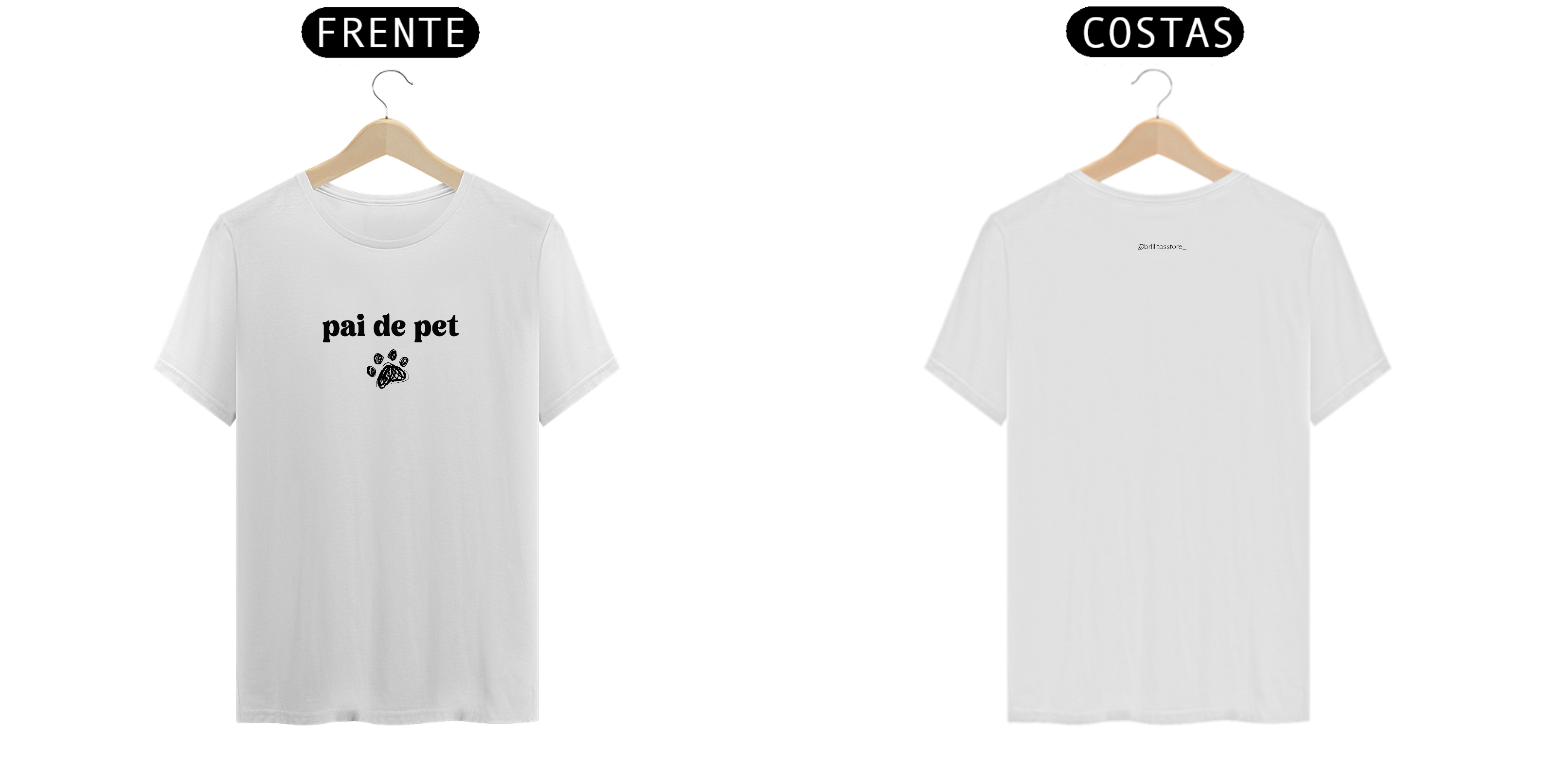T- shirt Quality - Pai de pet - BRANCO
