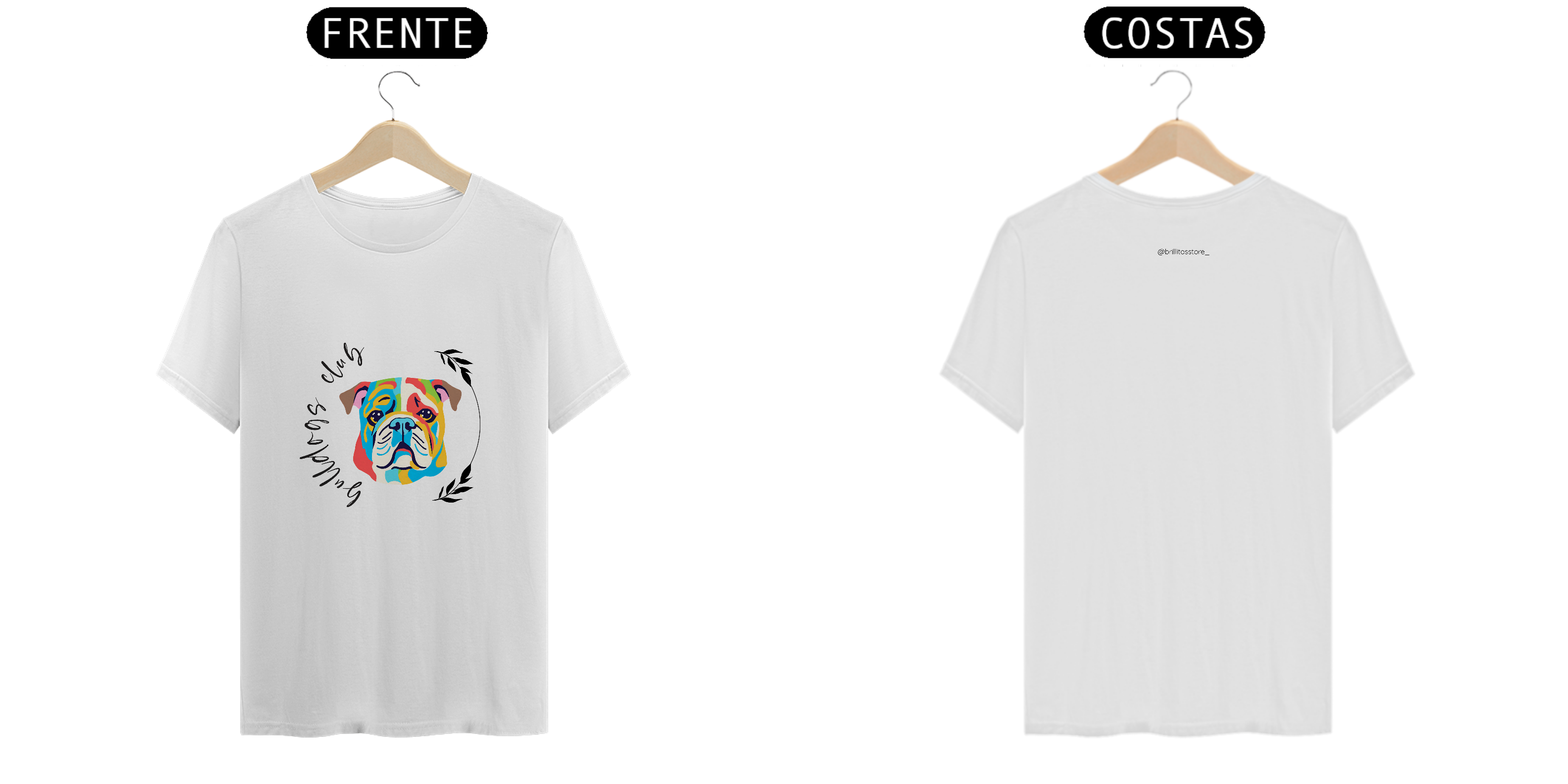 T- shirt Quality - Bulldog Inglês CLUB - BRANCO