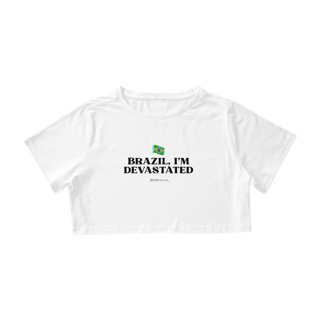 Nome do produto Cropped - BRANCO - I'm Devastated