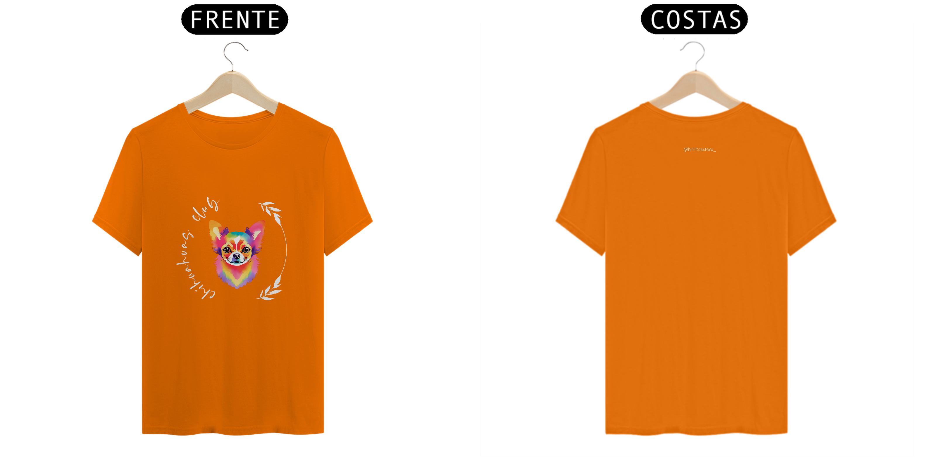 T- shirt Quality - Chihuahua CLUB / PELO LONGO - COLORIDO