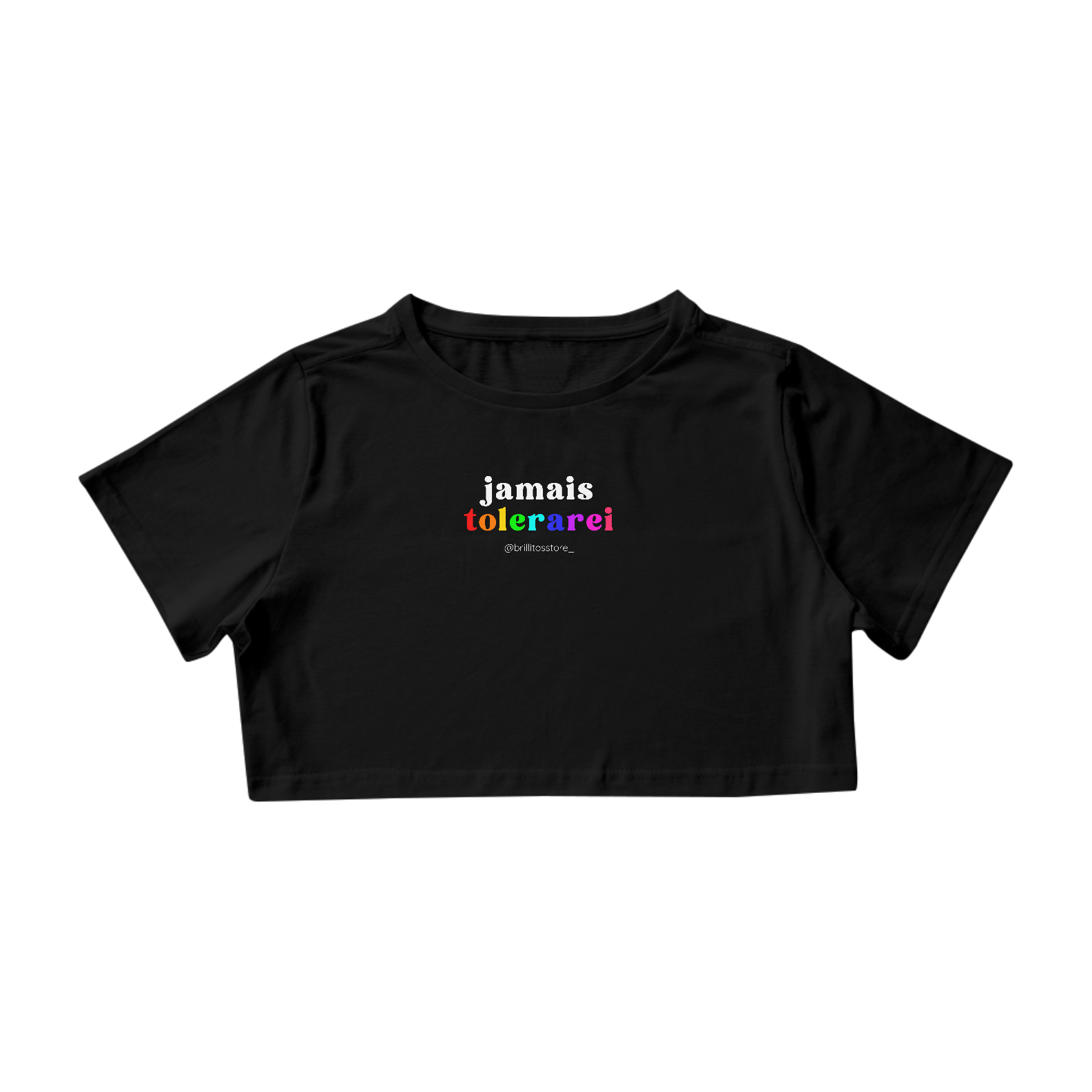 Cropped - PRETO - Jamais tolerarei