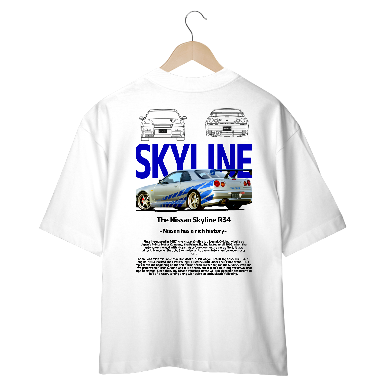 CAMISA SKYLINE R34 OVERSIZED