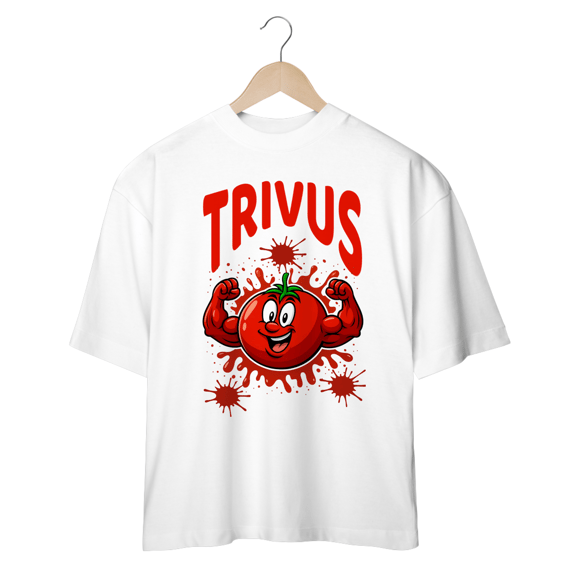 Camiseta Oversized - Trivus Tomate (Frente)