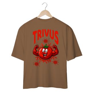 Nome do produtoCamiseta Oversized - Trivus Tomate (Frente)