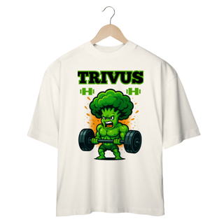 Nome do produtoCamiseta Oversized - Trivus Brócolis (Frente)