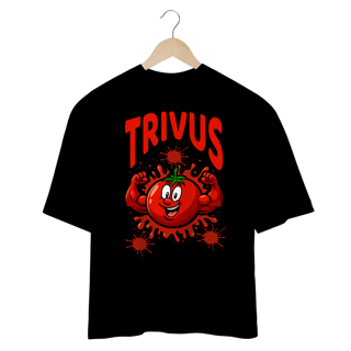 Nome do produtoCamiseta Oversized - Trivus Tomate (Frente)