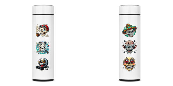 Garrafa térmica - Crazy caveira