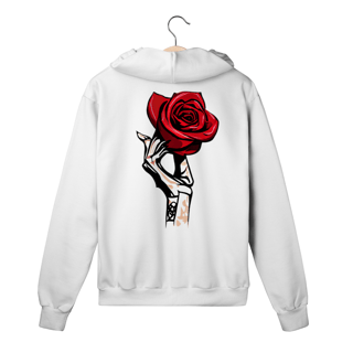 Nome do produto Moleton/zíper - mão rosa