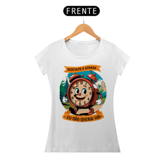 Nome do produto Desculpe o atraso - Camiseta Baby Long