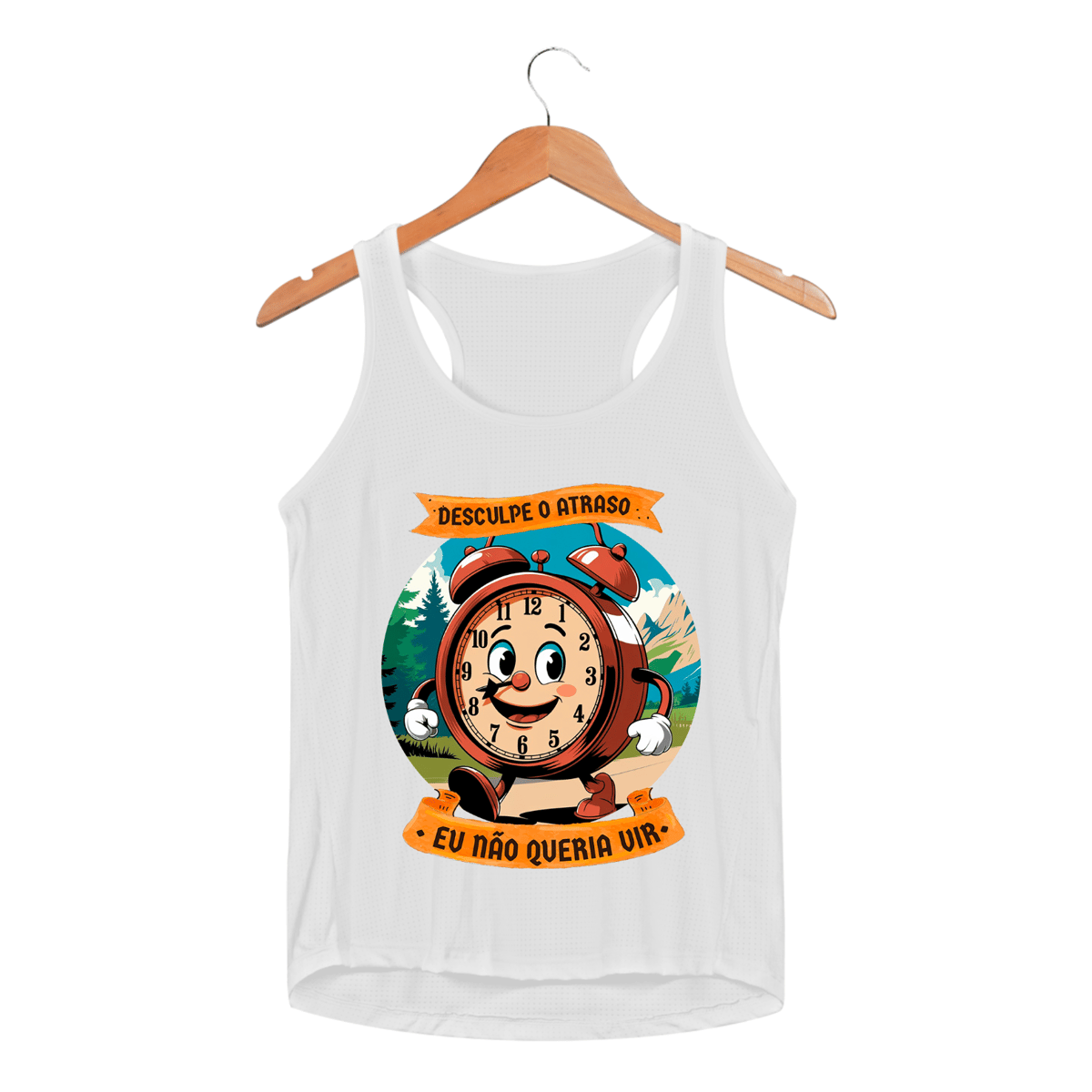 Nome do produto: Desculpe o atraso - Regata Feminina Dry Sport UV