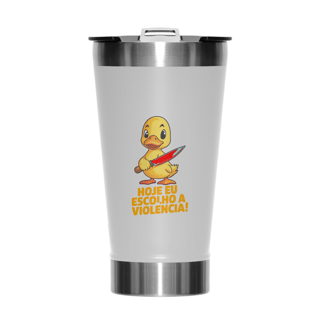 Nome do produto Hoje eu escolho a violência - Copo térmico