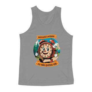 Nome do produto Desculpe o atraso - Regata