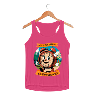 Nome do produto Desculpe o atraso - Regata Feminina Dry Sport UV