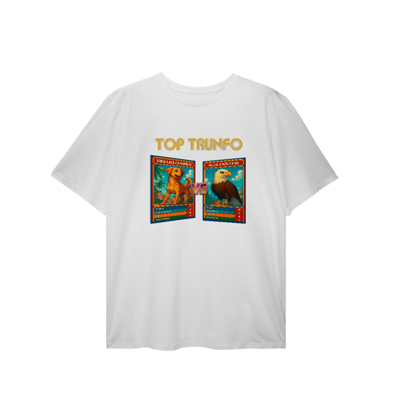 Top Trunfo: Vira-Lata Caramelo vs Águia Americana - Camiseta Plus Size