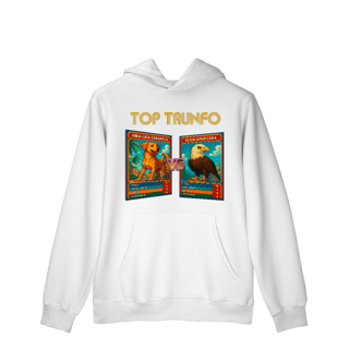Top Trunfo: Vira-Lata Caramelo vs Águia Americana - Moletom Canguru
