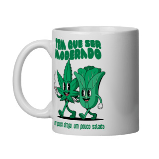 Nome do produto Tem que ser moderado - Caneca