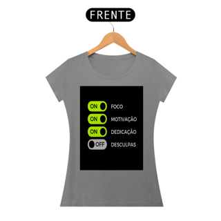 Nome do produto Camiseta moda Fitness, motivacional.