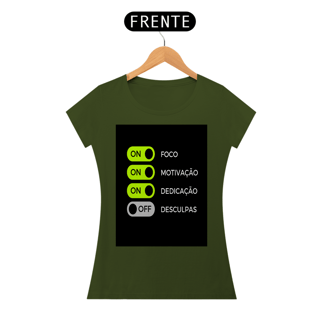 Nome do produto Camiseta moda Fitness, motivacional.