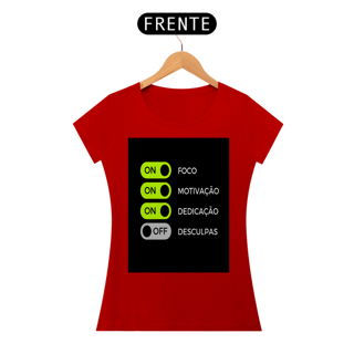 Nome do produto Camiseta moda Fitness, motivacional.