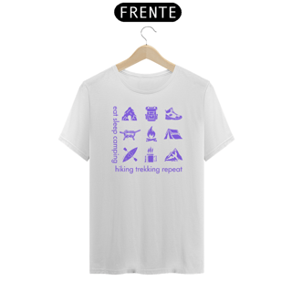 Nome do produto Camiseta Eat sleep camping hiking trekking repeat