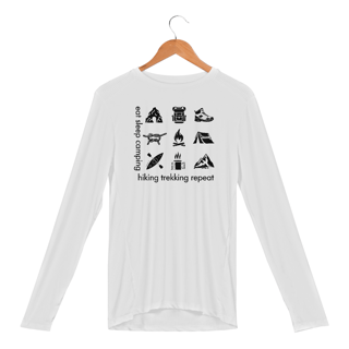 Nome do produto Dry UV Manga Longa Eat Sleep Camping Hiking Trekking Repeat