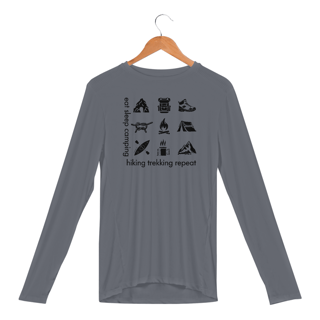 Nome do produto Dry UV Manga Longa Eat Sleep Camping Hiking Trekking Repeat